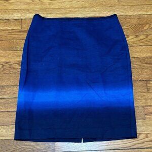 LOFT Blue Ombre Midi Skirt